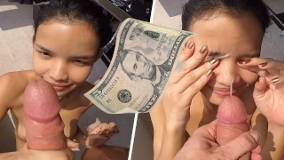 Spust na twarz małej Filipinki