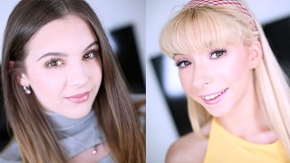 Wydepilowana pipka uroczej blondyneczki