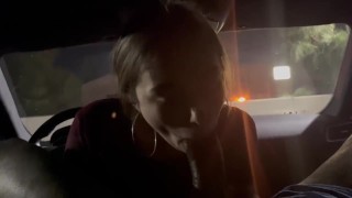 Nocne ssanie fiuta w aucie